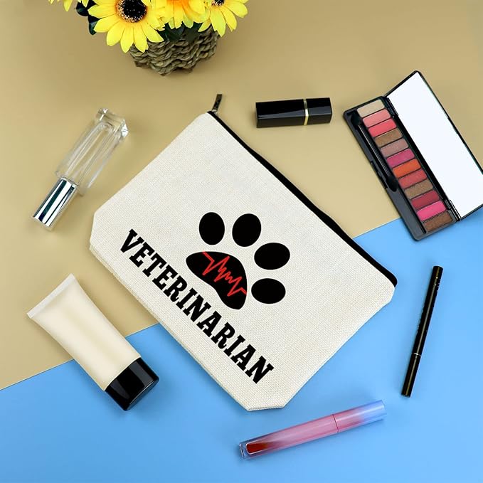 Vet Tech Gifts Veterinarian Gifts Makeup Bag New Veterinary Medicine Graduation Present Travel Cosmetic Bag Christmas Birthday Present for Veterinarian Veterinary Technician Toiletries Pouch