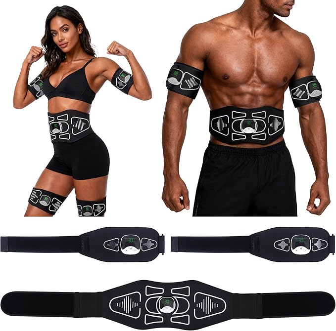 EMS Muscle Stimulator,Ab Stimulator Muscle Toner and Strengthens Abs,Waist, Arms, Legs, for Better Body Conditioning at Home for Men & Women Electronic Muscle Stimulator at Home for Men & Women
