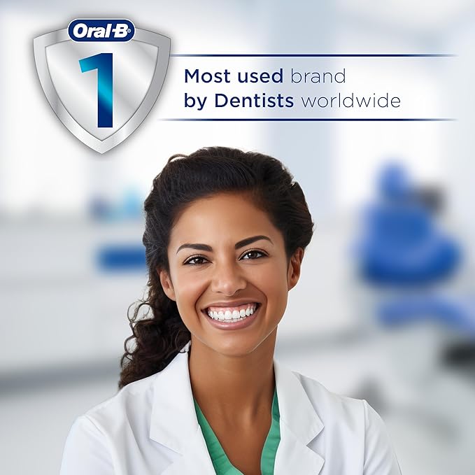 Oral-B iO Deep Clean Rechargeable Electric Powered Toothbrush, Icy Blue with iO Series 3 Limited, 2 Brush Heads and Travel Case - Pressure Sensor to Protect Gums - 3 Cleaning Settings - 2 Minute Timer
