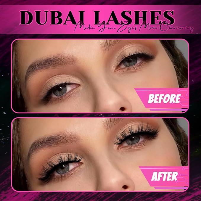 Veleasha Lashes 5D Faux Mink Lashes Fluffy False Eyelashes Handmade Eye Lashes Wispy Lightweight Fake Lashes Luxurious Volume Fake Eyelashes 7 Pairs Pack (Dubai)