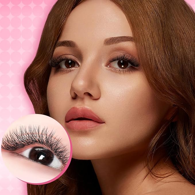 Arison Lashes 4D W Shape Eyelash Extension Natural Soft Volume Premade Fans Faux Mink Matte Black Cluster 12 rows(4DW-0.07-C-11mm)