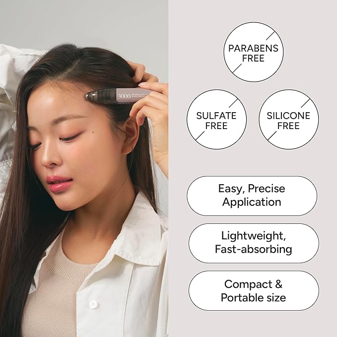 Intensive Tea Tree Scalp Oil Ampoule for Oily, Sensitive Roll-On Applicator – Biotin, Rice Protein & Cica for Balancing Care, Silicone & Sulfate Free, Korean Hair Care – SILICA 3000 | 15 mL