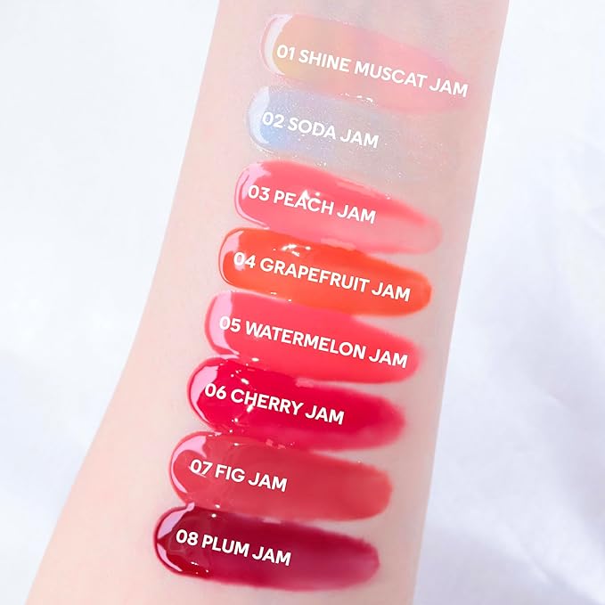 COLORGRAM TINTIN DORY LIP JAM 08 PLUM | Tinted Lip Jam, Hydrating & Plumping Lip Gloss with Lightweight, Non-Sticky Formula | Clear Radiance & Semi-Transparent Color