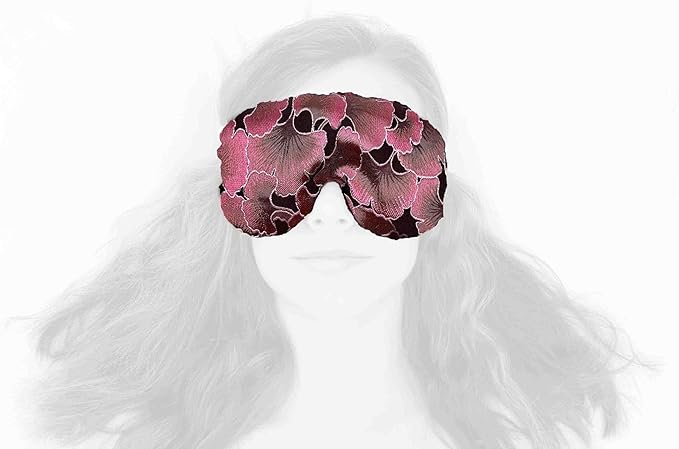 Candi Andi Handmade Weighted Sleep Eye Mask Yoga Pillow - Flax Seed Fill - Lavender Scented - Chocolate Ginkgo - TEMFL-CG