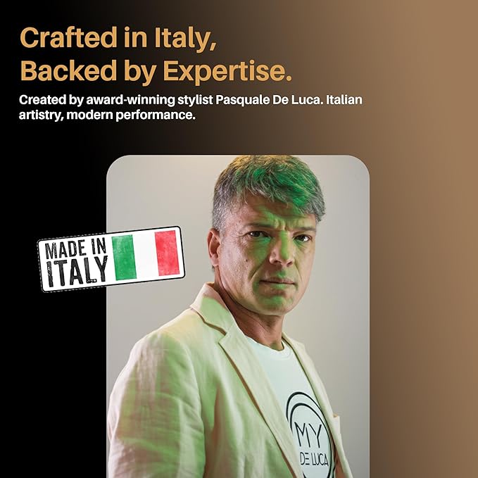 MY DE LUCA Sculpt Paste Hair Wax for Men, Water-Based Hair Wax Stick for Strong Hold Hairstyles and Dry Matte Finish Hair, Alternative to Hair Gel Stick, Alcohol Free, Made in Italy, 100 ml