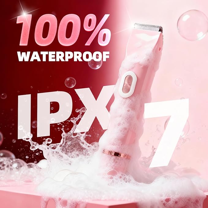 Upgrade 2-in-1 Bikini Trimmer for Women - IPX7 Waterproof & Gentle Electric Razors for Bikini Line, Legs, Underarms, Face - Portable Cordless Body Shaver for Trip, Ideal Women's Gift