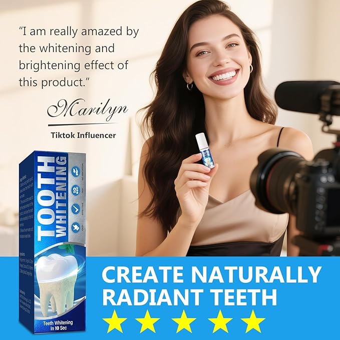 Tooth Paint, Instant Tooth Polish for Teeth Whitening, Teeth Whitener for Brightening and Whitening Teeth Effortlessly, Non Irritating Formula for Sensitive Teeth Daily Us
