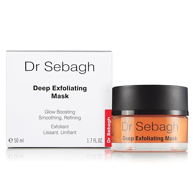 Dr Sebagh Deep Exfoliating Mask (1.7 fl oz) - Lactic Acid Exfoliating Face & Pore Cleansing - Azelaic Acid Detox for Clogged Pores Treatment - Anti-Aging Skin Mask for Radiance