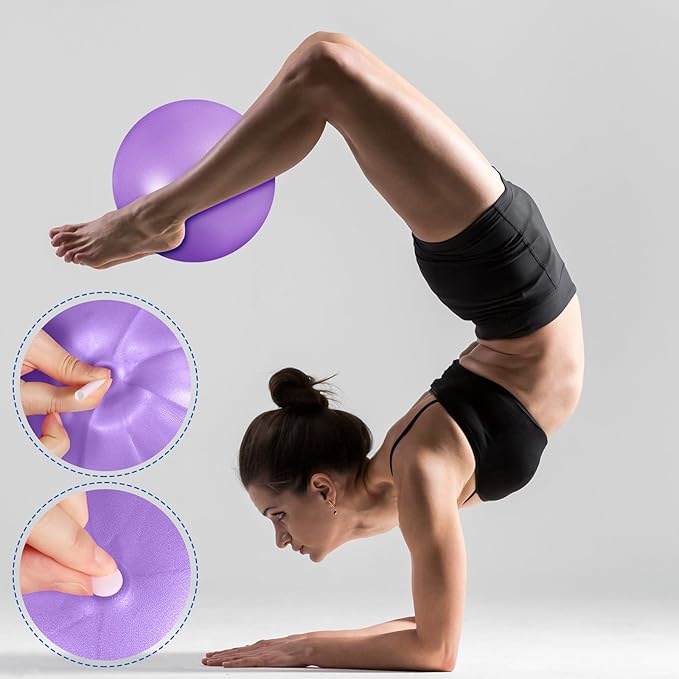 Aoriher 10 Pcs Small Exercise Pilates Ball 9 Inch Mini Yoga Balls Anti Burst and Slip for Stability, Fitness, Physical Therapy, Stretching & Core Strength Workout at Home Gym Office