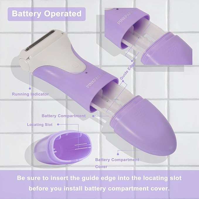 Electric Razors for Women & Bikini Trimmer-Waterproof Cordless for Shower,Travel | Hypoallergenic Foil Shaver for Legs,Underarms,Bikini Line,Wet/Dry Use,Orchid/P9OL