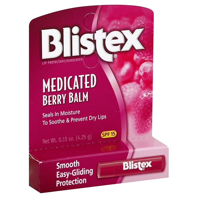 Blistex Medicated Lip Balm, Berry, .15-Ounce