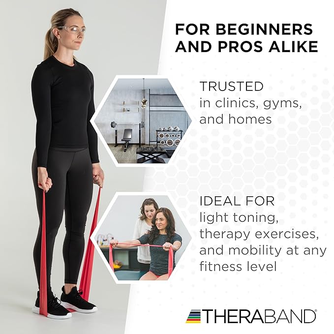 THERABAND Resistance Band, Special Heavy, 50-Yard Roll, Elastic Band for Exercise