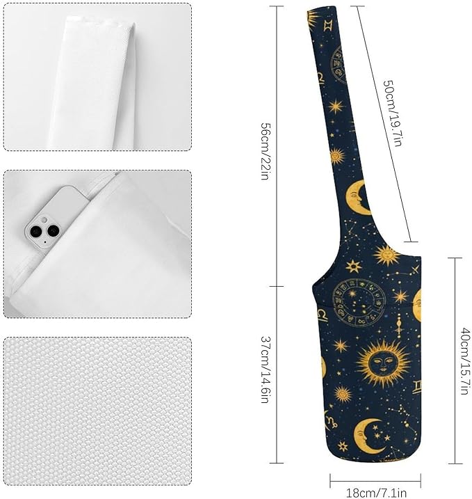 Portable Yoga Mat Carrier Single Shoulder Bag with Pocket Spacious for Yoga Gym Fitness Travel