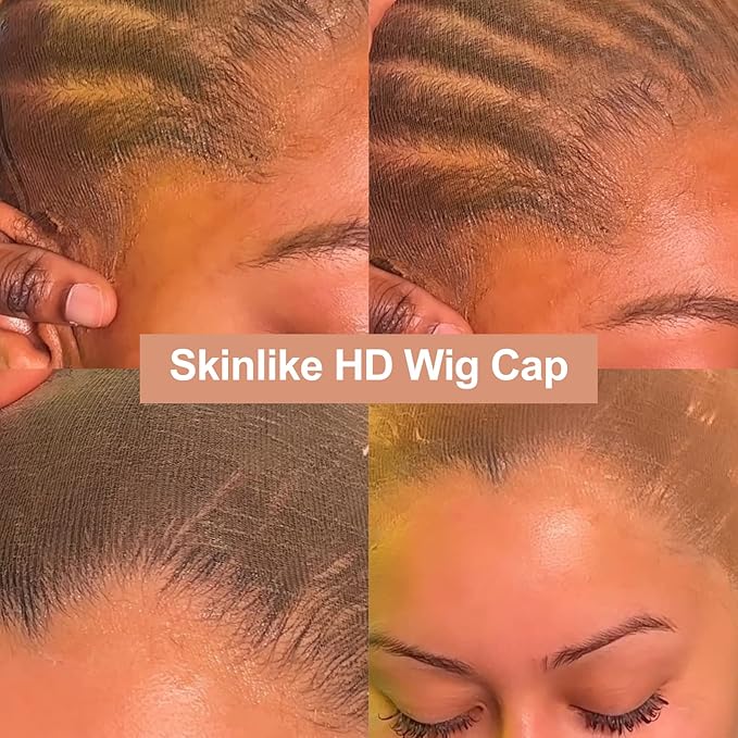 BEEOS Skinlike Real HD Wig Cap for Women, 24 Pieces Ultra-thin Invisible Brown Sheer Caps for Lace Front Wig Stretchy Stocking Wig Caps Wholesale