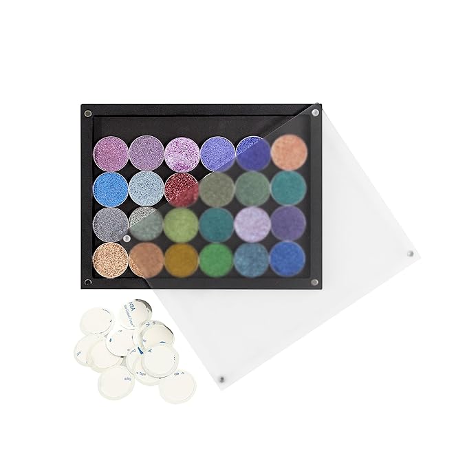 Acrylic empty magnetic palette with magnet clear lip