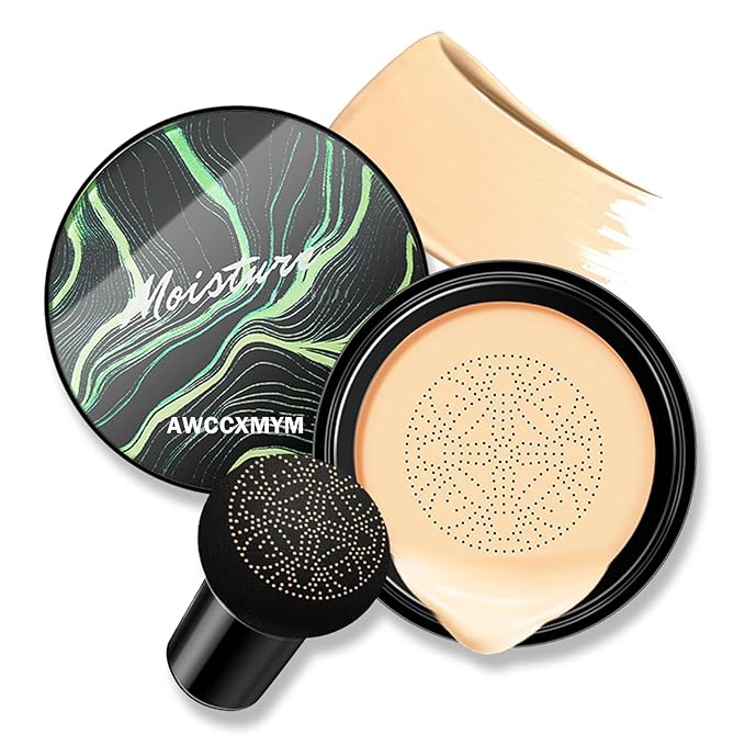 AWCCXMYM CC Cream Cushion Foundation Full Coverage Foundation 05#Buff Beige