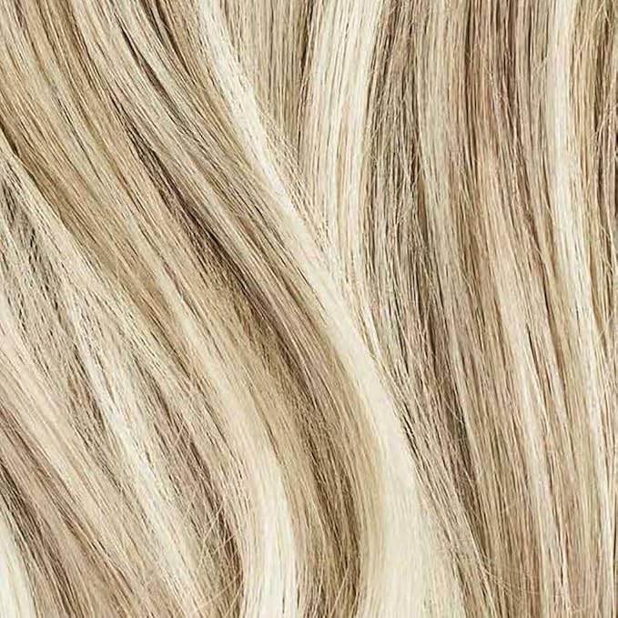 Luxy 100% Remy Human Hair Extensions for Thin Hair Thinning Hair Fill-Ins – 6 Seamless Wefts Multi-Dimensional Color Blend - Natural-Looking Volume & Coverage 95 grams 20" Beige Blonde Balayage