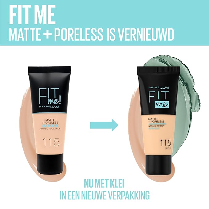Maybelline New York Fit Me Matte & Poreless Foundation 105 Natural Ivory 30ml