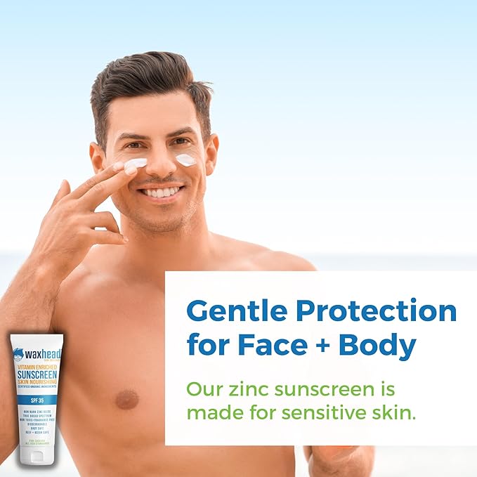 Waxhead Mineral Sunscreen, Non Nano Zinc Oxide Sunscreen, Non Toxic Sunscreen, Natural Sunscreen, Tattoo Sunscreen, Biodegradable Sunscreen, Sun Block, Zinc Sunscreen