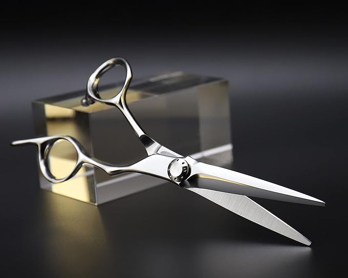 AOLANDUO 6" Double-Backed Hair Shears for Men's Thick Hair – Japanese VG10 Steel Professional Barber Scissors with Power-Cut Design, Ergonomic Handle, Smooth Bearing, Care Kit Included