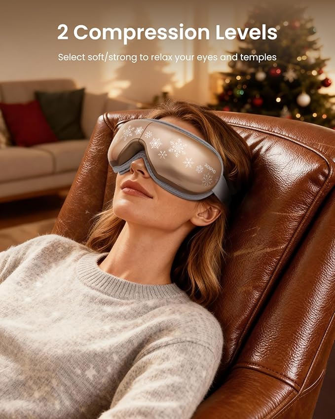 RENPHO Eye Massager with Heat, Valentines Day Gifts for Her Him Birthday Gifts for Women Mom, FSA Eligible HSA Eye Mask for Migraine,Sleep Mask for Dry Eyes Relax, Reduce Strain for Men Dad Eyeris 1