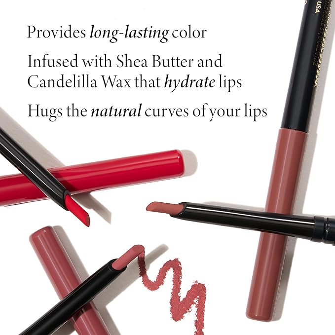LAURA GELLER NEW YORK Modern Classic Lip Liner, Luxurious Creamy Long Lasting Lip Liner, Prevents Feathering and Fading, Purely Pink