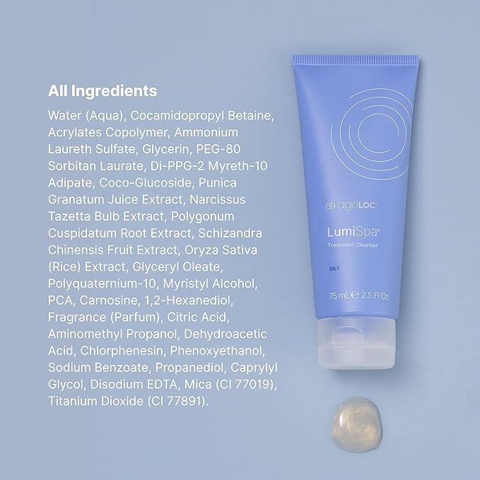 Nu Skin ageLOC LumiSpa Treatment Cleanser | Oily Skin | Daily Face Wash with LipoBalance Technology | Supports a Balanced, Refreshed Complexion | Formula with Botanical Extracts | 2.5 fl oz