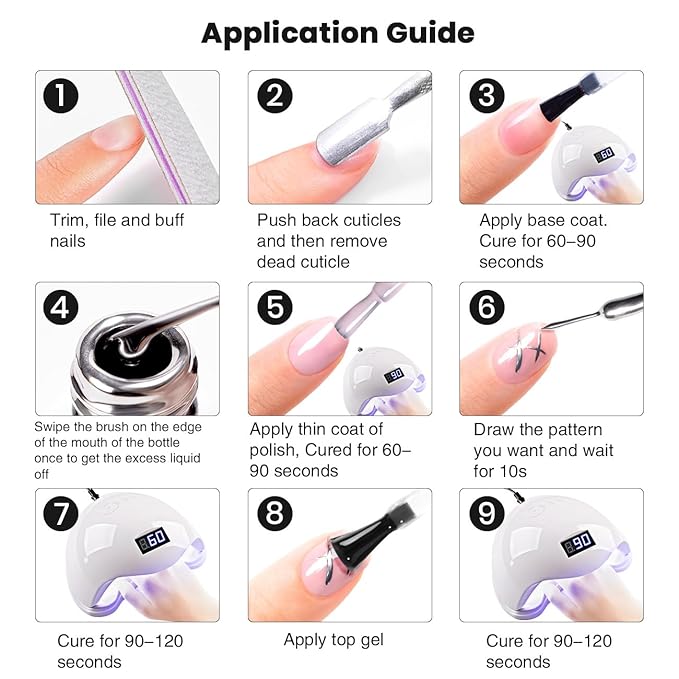 RARJSM Metallic Silver Gel Liner Nail Art 3D Mirror Chrome Effect Gel Nail Polish 8ml Build in Thin Brush Metal Painted Drawing Striper Gel Polish Soak off Curing Requires for Home Salon Diy Painting