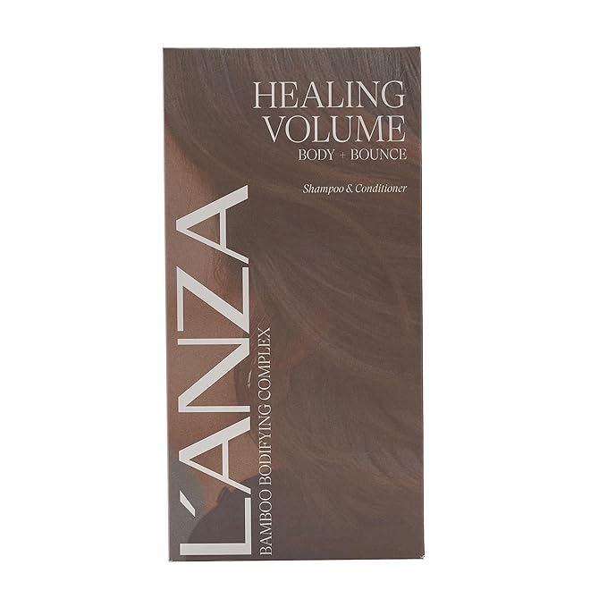 L'ANZA Healing Volume Hair Thickening Shampoo & Conditioner Set, Volumizing, Boosts Body, Lightweight Cleanse, Adds Fullness, Color Safe, Anti-Frizz Anti-Humidity, Sulfate Free, Hair Care Kit