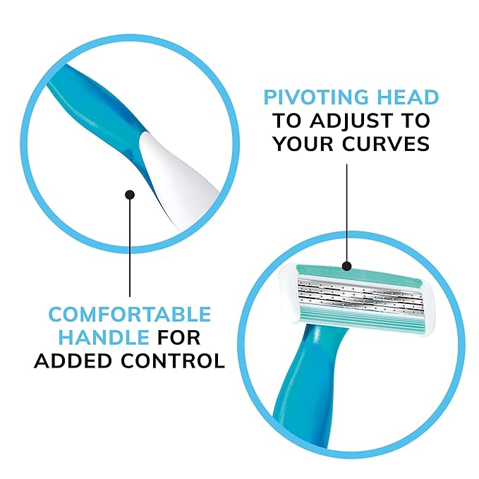 BIC Soleil Comfort Disposable Razors for Women, Sensitive Skin Razor with Aloe Vera and Vitamin E Lubricating Strip and 4 Blades, 10 Piece Razor Set (Pack of 3)
