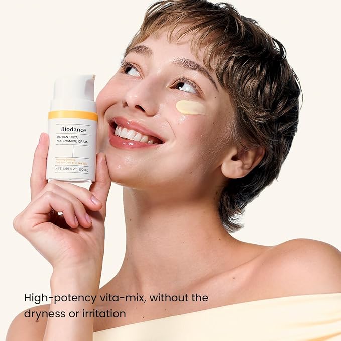 BIODANCE Radiant Vita Niacinamide Cream, Brightening, Dark Spot Correcting Facial Moisturizer, Korean Skin Care, Valentines Day Gifts for Her | 1.69 fl.oz, 50ml