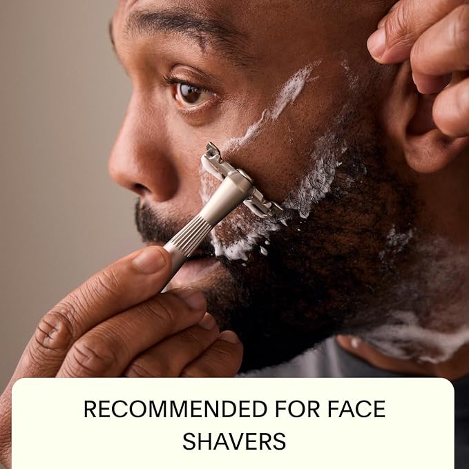 Leaf Thorn Razor by Leaf Shave, All-Metal Single Blade Razor for Men and Women, Fixed Head with Magnetic Load Assist, Includes 5 Stainless Steel Blades - Face Shaving and Coarser Hair - Chrome