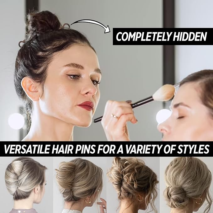 Good Hair Days Hair Pins - 2 1/2" Plastic, U-shaped Magic Grip Hairpins, Strong Durable Pins For Fine, Thick & Long Hair, Styling Accessories - Crystal, Set of 10