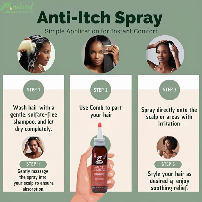 Z’natural Scalp Oil for Dry Itchy Scalp | Anti Dandruff Hair Growth Oil | Natural Ingredient Rosemary, Aloe Vera, Blue Pea Butterfly & Willow Bark | Anti-Itch Relief with Cruelty Free Formula – 118 ml