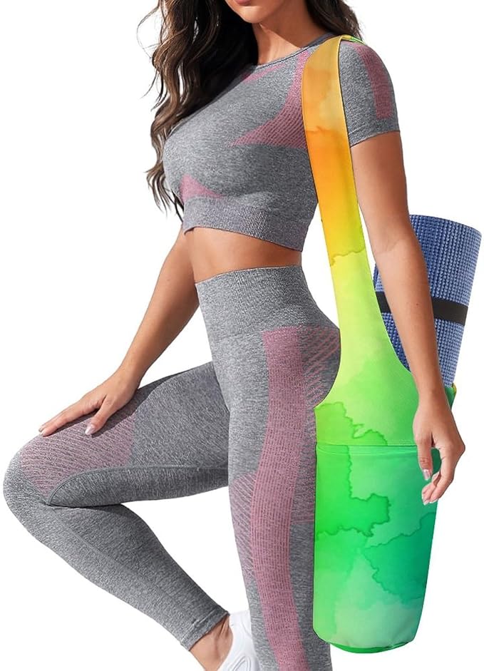 Stylish Yoga Mat Bag for Women Exercise Mat Holder with Shoulder Strap Yoga Mats Totes Sports Storage Bag