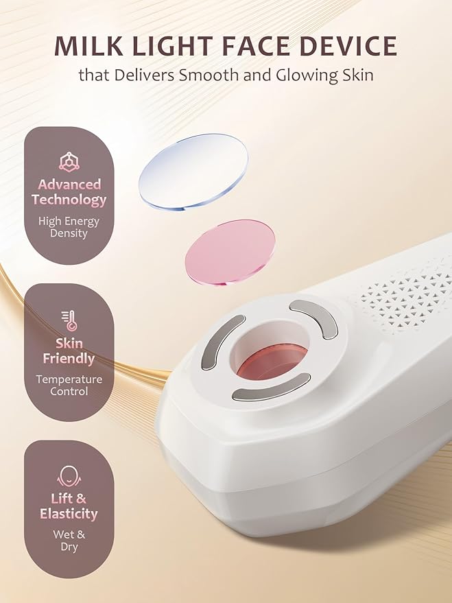 INTEO Multifunctional Facial Massager, Real Glass Glow Device for Face and Neck, Portable Face Massager Tool for Skin Care Pore Care, Enhanced Skin Radiance Effective Against Dullness