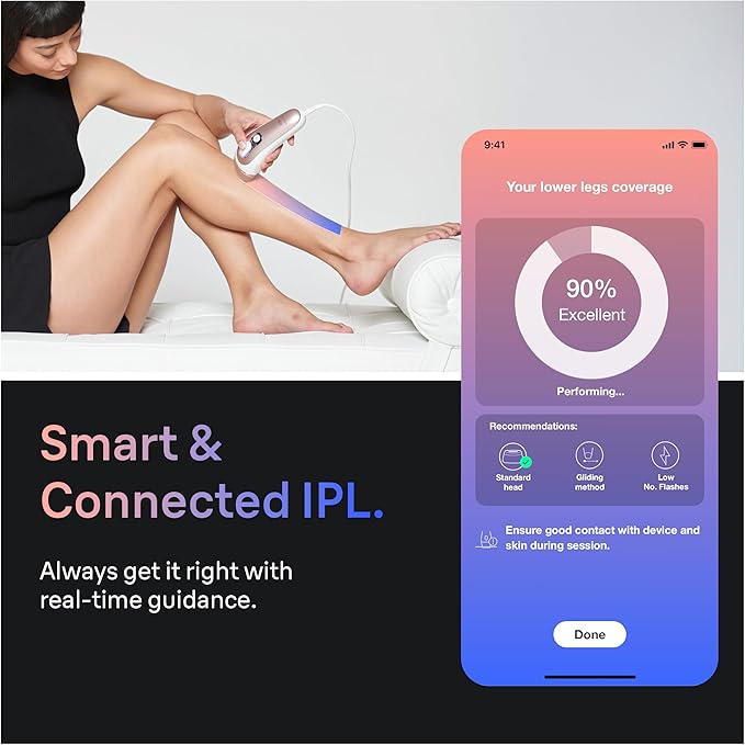 Braun Smart IPL, Vogue’s Best Hair Removal Device, Skin i·Expert Pro 7: at Home Laser Hair Removal, Permanent Visible Hair Reduction, Free App, Vanity Case, Venus Razor, 4 Smart Heads, IPL7387