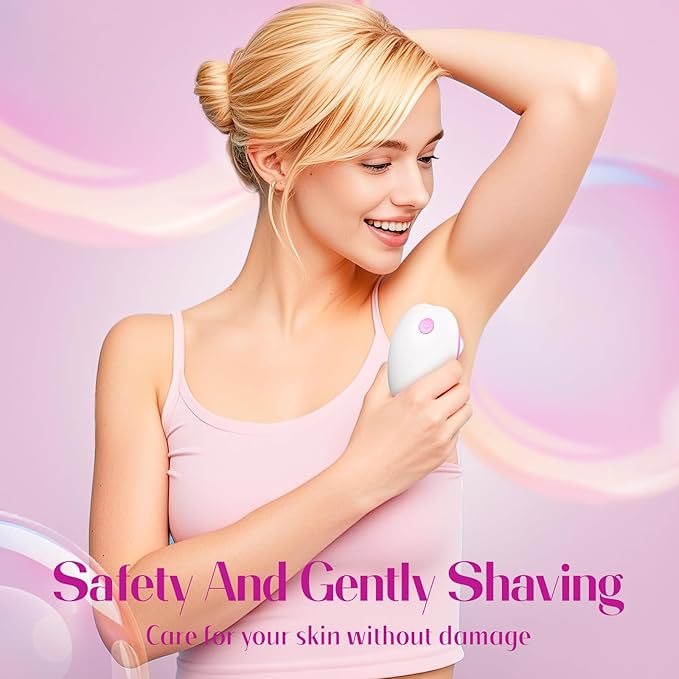 Electric Razors for Women,Rechargeable Body Shaver, Wet and Dry Use, Cordless Electric Razor Hair Remover Anti-Slip Lady Trimmer for Women's Leg, Hand, Bikini and Face Sensitive Skin (5 Head-Rose)