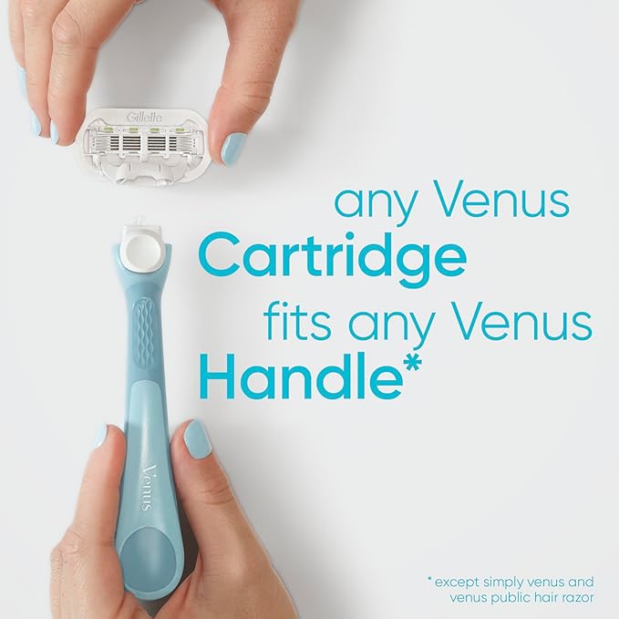 Gillette Venus Womens Razor Blade Refills, Venus Extra Smooth 4 Count and Venus Deluxe Smooth Sensitive 2 Count, 6 Total Refills