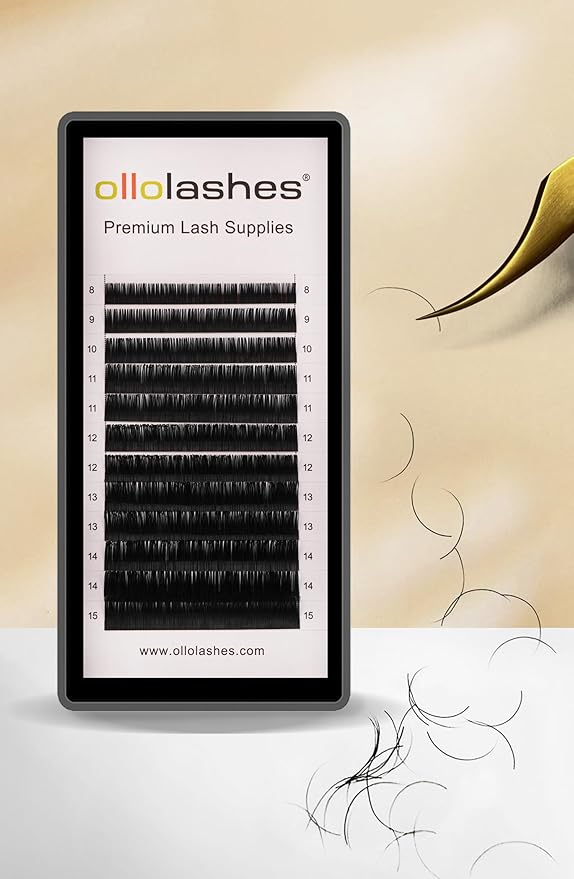 Eyelash Extension B C CC D J Curl Mix 5-20mm 0.03 0.05 0.07 0.15 Super Matte Classic Lash Extensions Professional Supplies for Lash Techs (C-0.03, 8-15mm)