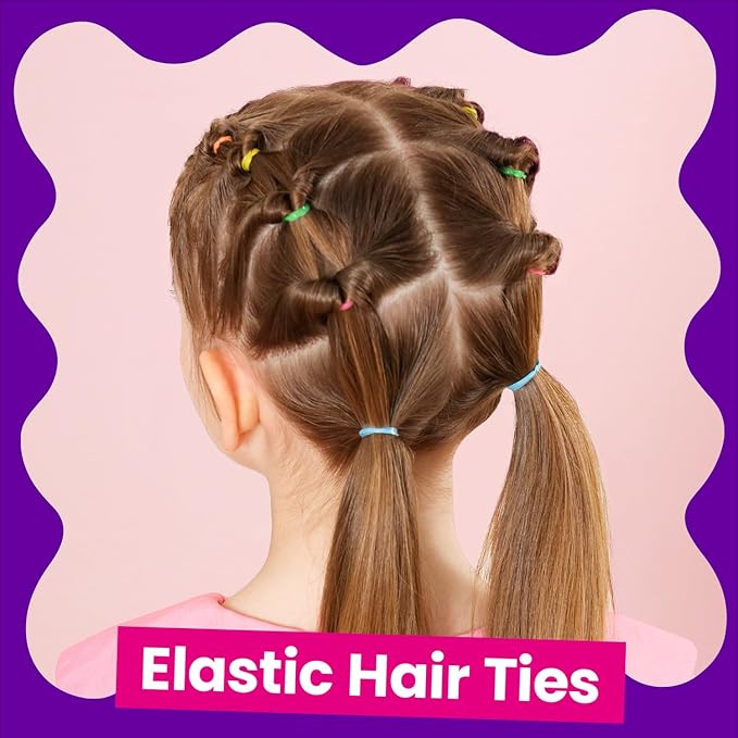 YGDZ Elastic Hair Bands, Colorful Toddler Hair Accessories for Girls, Baby, Mini Rubber Bands for Hair, Small Hair Ties Set, Christmas Stuffers Xmas Gift, Hair Accessories for Teen Girls, Kids