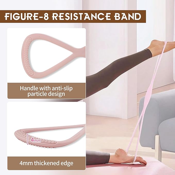 Wavar Pilates Essentials Kit for Women Pilates Equipment with 13.5" Magic Circle Mini Ball Resistance Band Premium Accessories Pilates Ring Set for Starter Workout at Home with Exercise Guide