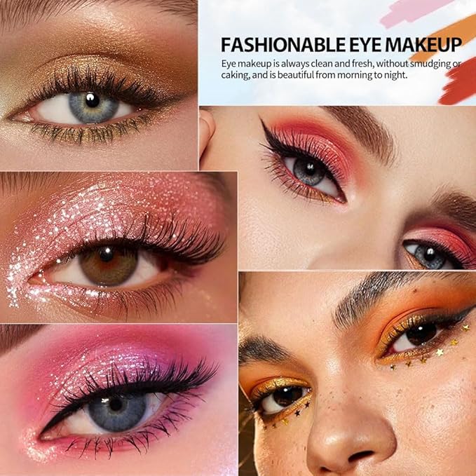 9-Color Warm Eyeshadow Palette–High Pigment Matte Shimmer Glitter Eyeshadow Palette in Orange, Coral, Pink & Brown Shades,Long-Lasting Waterproof, Blendable for Creative & Everyday Looks