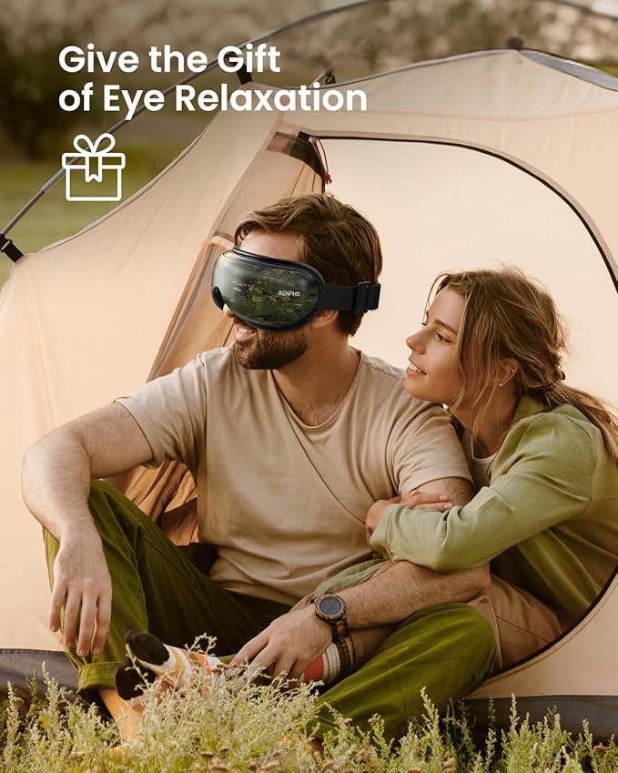 RENPHO Eye Massager with Heat, Valentines Day Gifts for Her Him Birthday Gifts for Women Mom, FSA Eligible HSA Eye Mask for Migraine,Sleep Mask for Dry Eyes Relax, Reduce Strain for Men Dad Eyeris 1