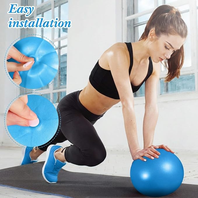 Aoriher 10 Pcs Small Exercise Pilates Ball 9 Inch Mini Yoga Balls Anti Burst and Slip for Stability, Fitness, Physical Therapy, Stretching & Core Strength Workout at Home Gym Office