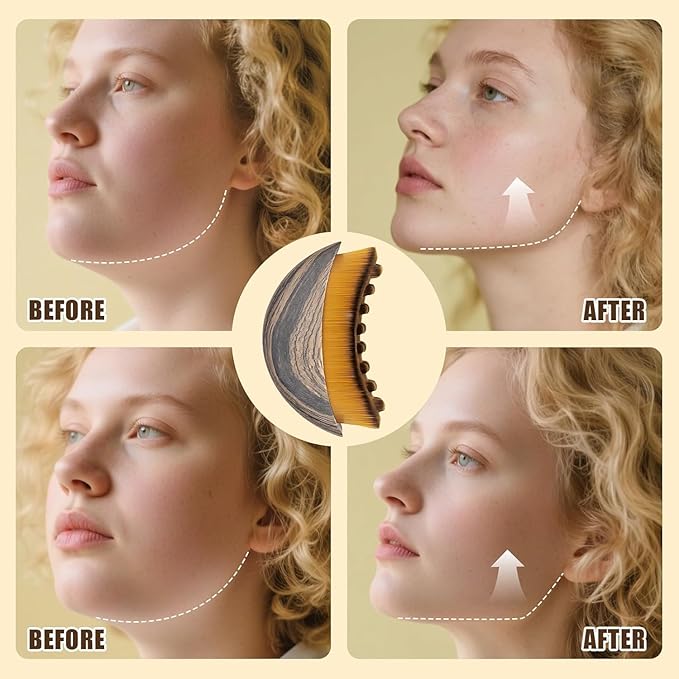 New Lymphatic Contour Face Brush,Lymphatic Drainage Massager for Face for Jawline, Chin & Facial Sculpting Designed to Fit Precisely and Relieve Fatigue