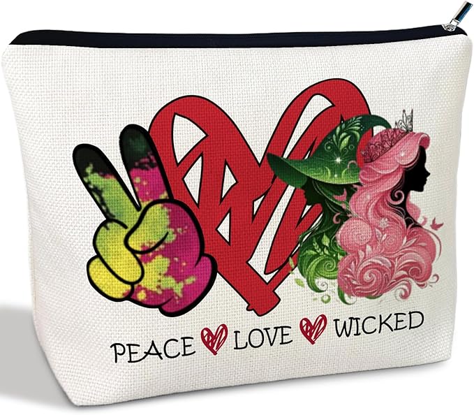 CLHHM Witch Makeup Bag Cosmetic Bag with Zipper - Travel Toiletry Bag for Travel Essentials, Birthday Gifts for Women, Gifts for Teenage Girls & New Mom Care Package