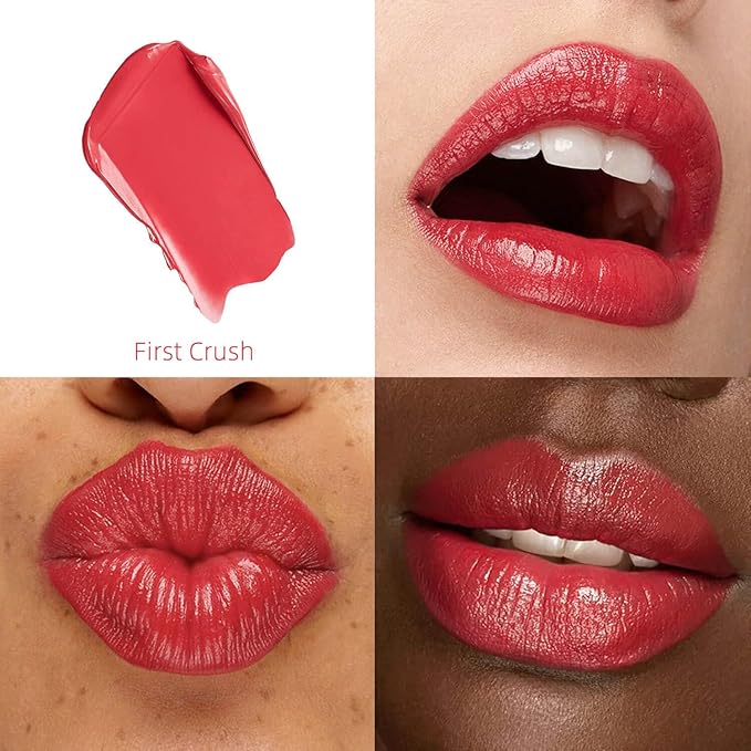 ilembane 2-Pack Moisturizing Classic Red & Cocoa Lipstick Set – Hydrating Creamy Lip Color for Dry, Cracked Lips, Weightless Glossy Lip Balm with Vitamin E, Long Lasting Vegan Lipstick