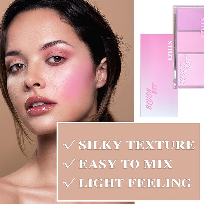 Cream Blush Stick with Brush,Waterproof Multi Cream Blush Skin M1