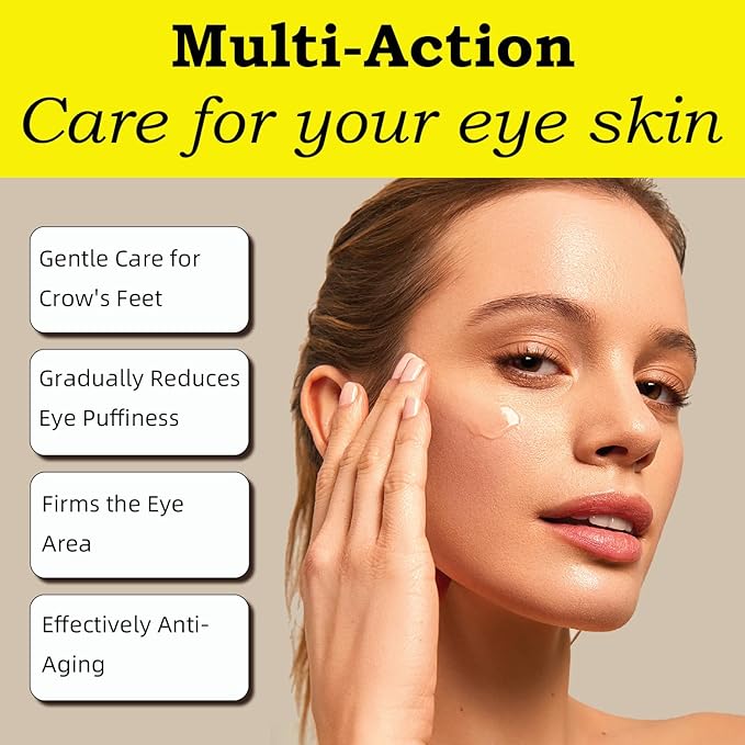 KAZIPA Instant Eye Tightener Cream, Temporary Under Eye Firming & Lifting Cream Anti Aging For Dark Circles,Wrinkles, Fine Lines, Undereye Bags Treatment And Puffiness Removal,1 Fl Oz